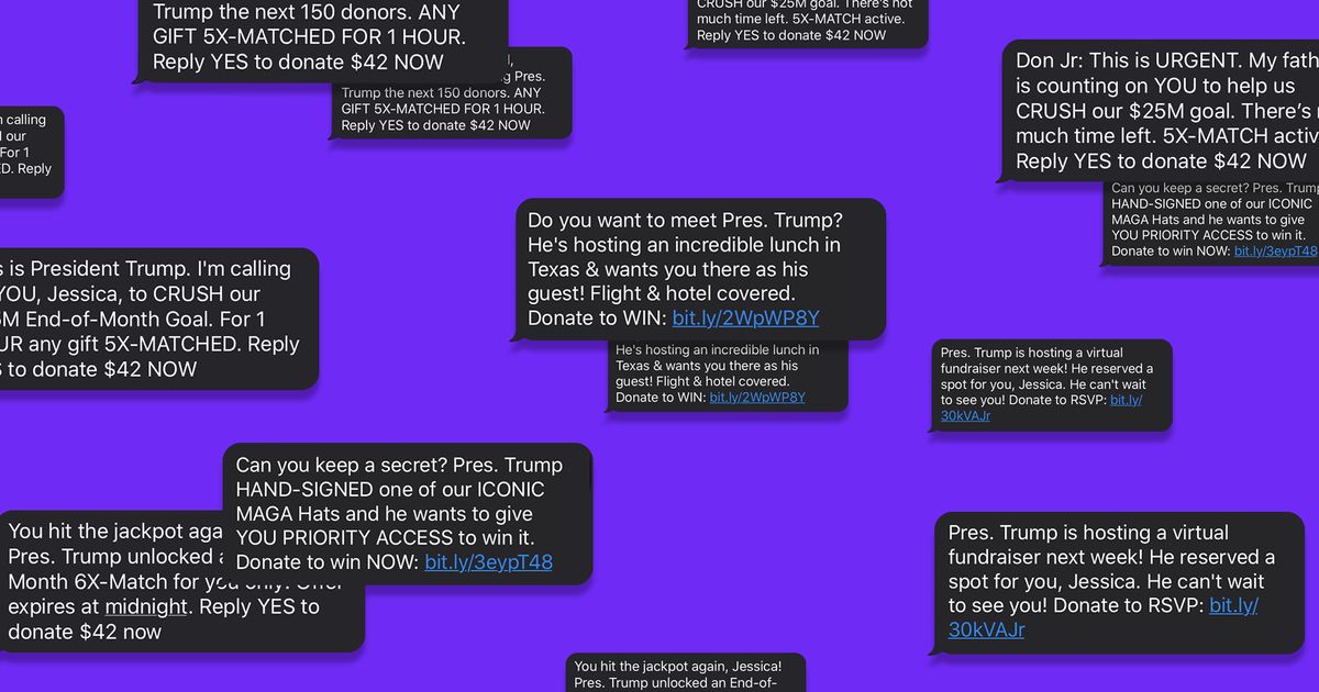 Trump CHOSE YOU, His Most Patriotic Supporter, To Receive Constant Scammy Texts