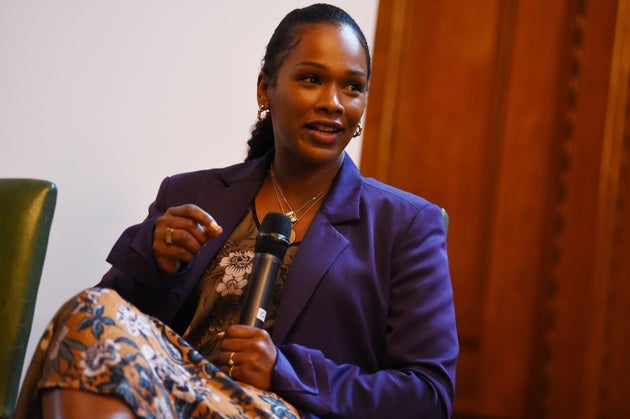Sharmadean Reid at a British Fashion Council event in 2019.
