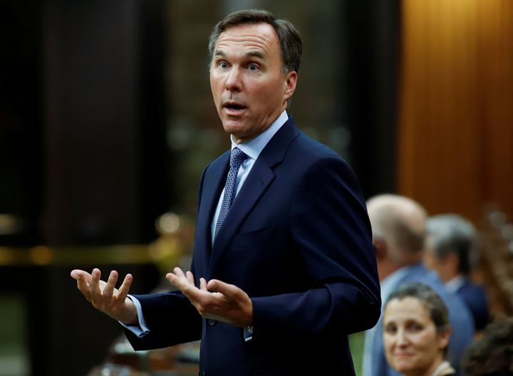 Finance Minister Bill Morneau is seen here in the House of Commons in Ottawa on July 8. Morneau apologized last month for failing to repay some of his WE Charity travel expenses.