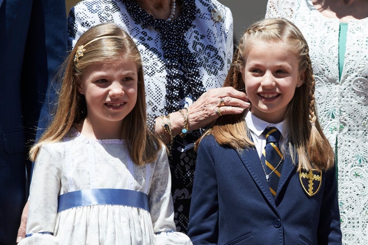 Comunión de la princesa Leonor en la iglesia de Nuestra Señora de la Asunción en Madrid. 20 de mayo de 2015.