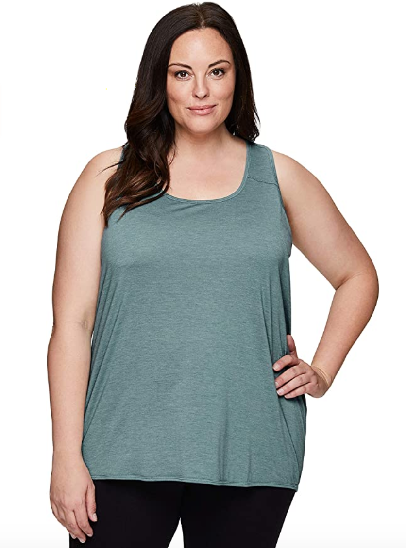 RBX Women's Plus Size Tank Top with Mesh Breathable Workout Tank T