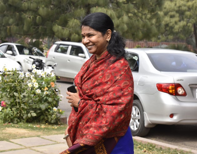 DMK MP Kanimozhi in a file