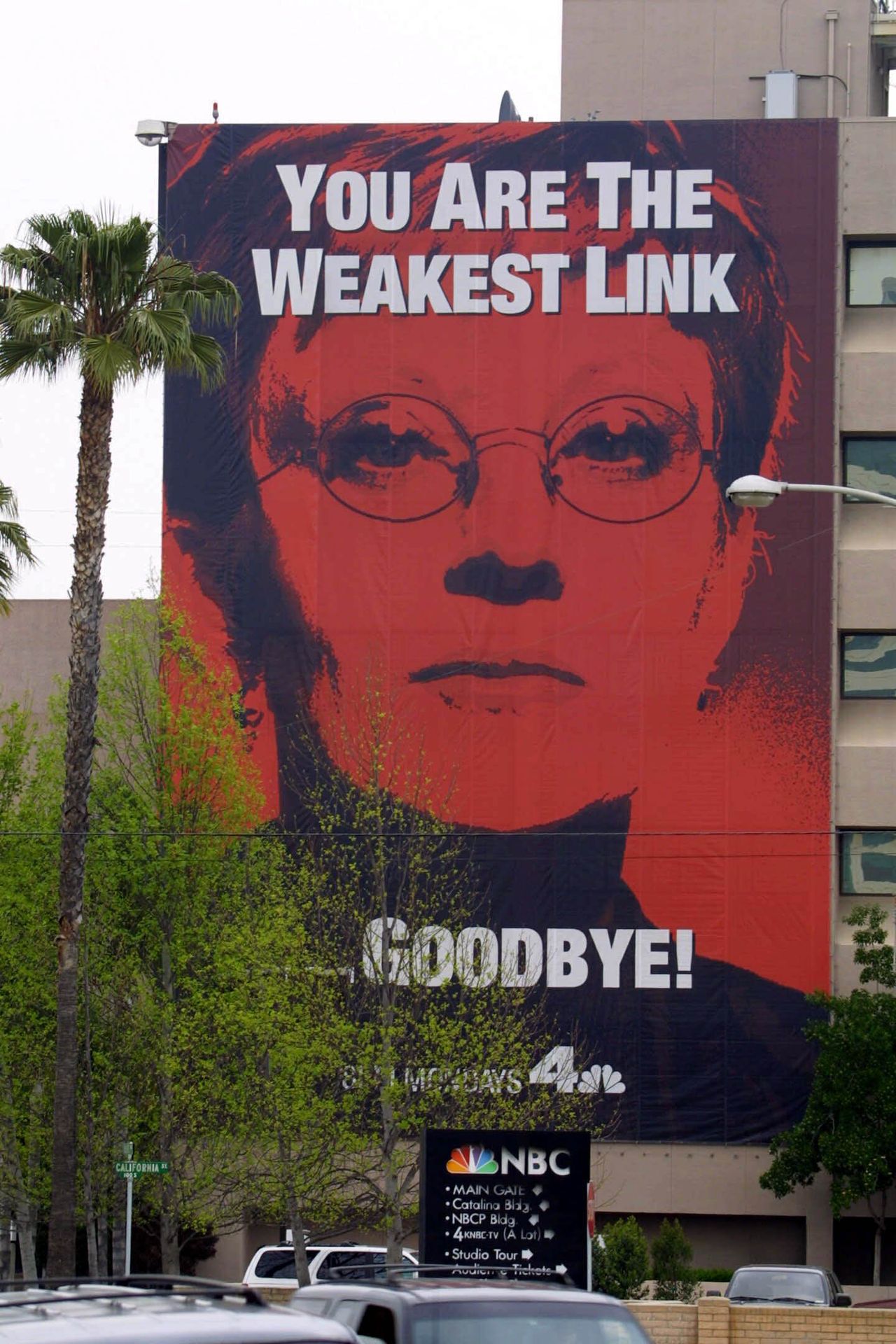 A poster for The Weakest Link in Los Angeles