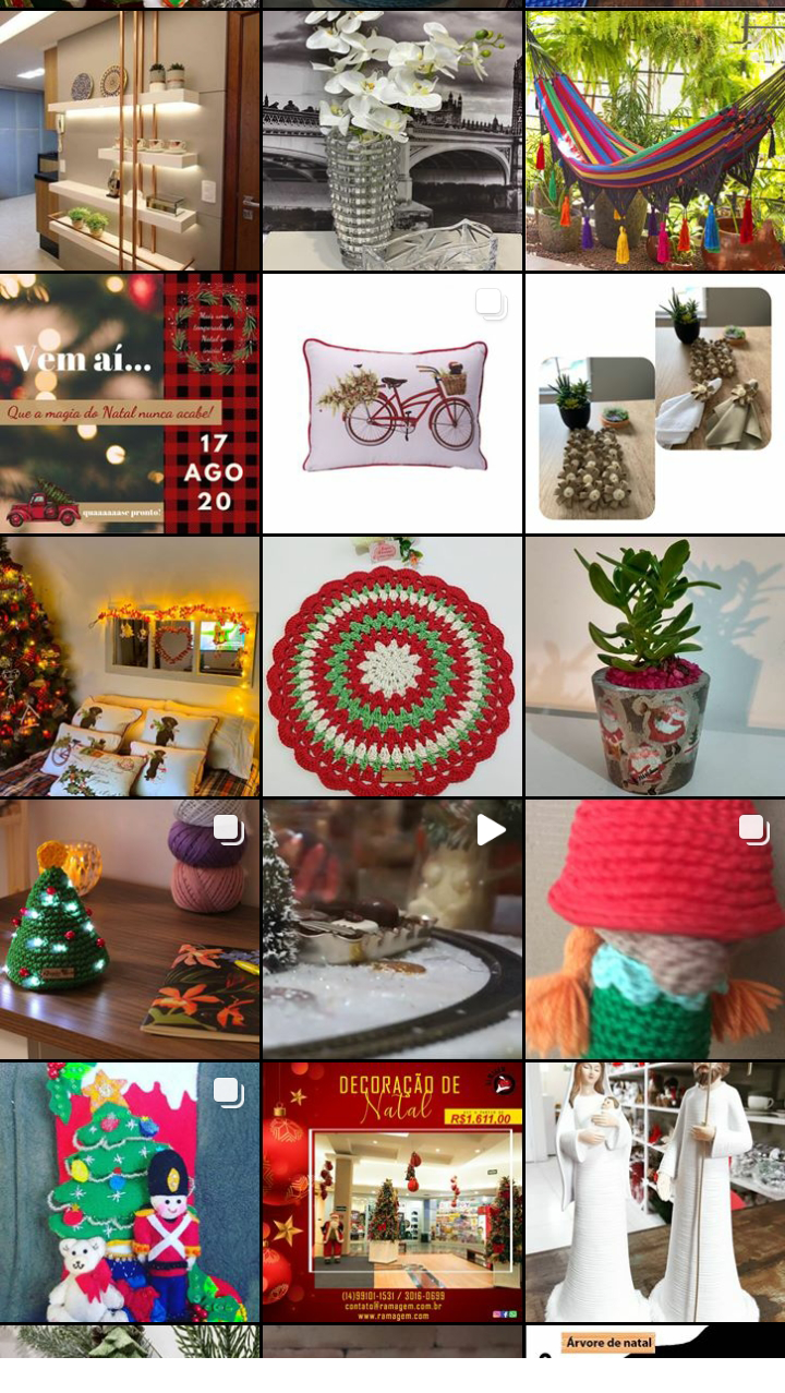 Imagens mais recentes com a tag #decoracaodenatal no Instagram.