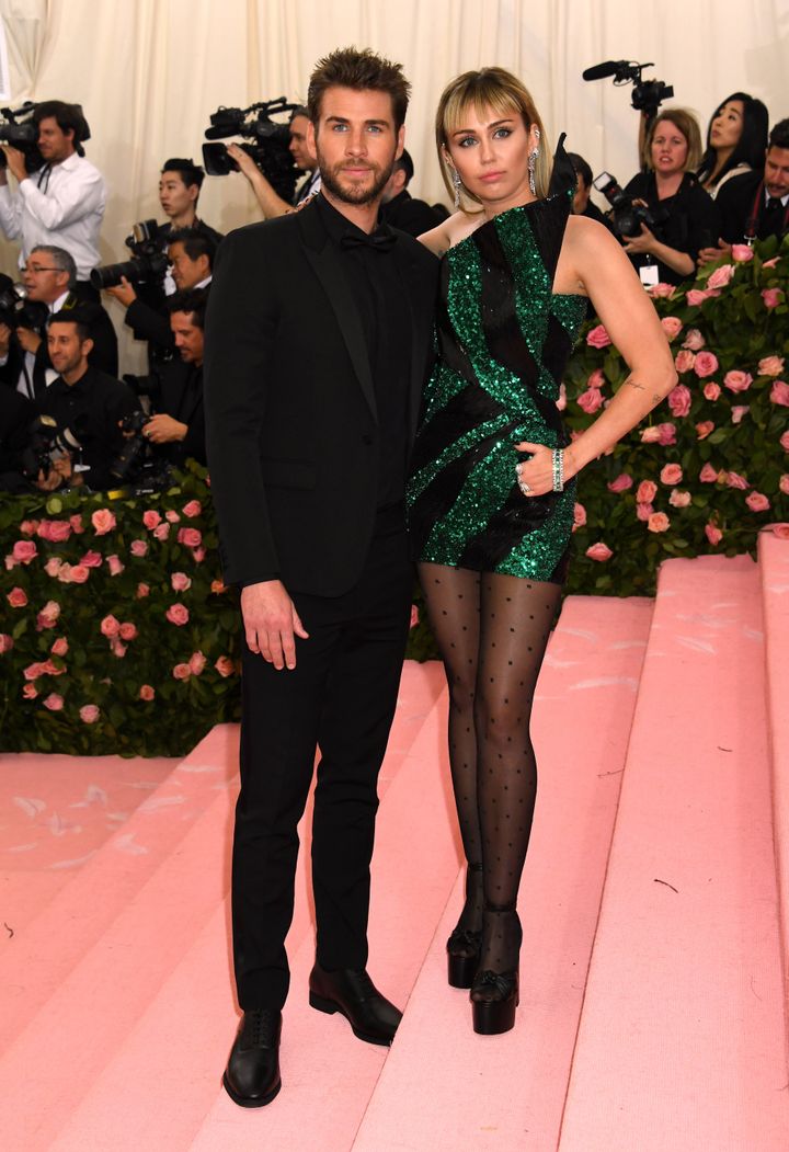 Liam Hemsworth and Miley Cyrus at last year's Met Gala