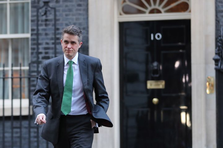 Education Secretary Gavin Williamson leaving Downing Street, London, as Prime Minister Boris Johnson reshuffles his Cabinet.