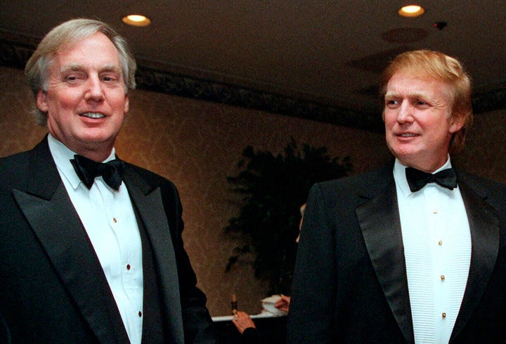 Robert Trump, seen left of his brother Donald Trump in 1999, died Saturday after being hospitalized in New York, the presiden