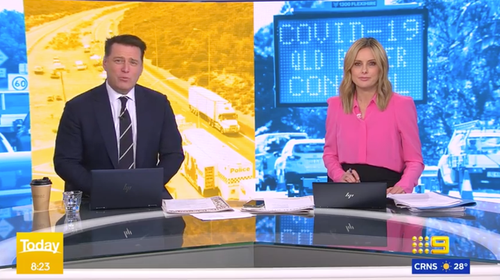 Karl Stefanovic (left) on Channel Nine's 'Today'.