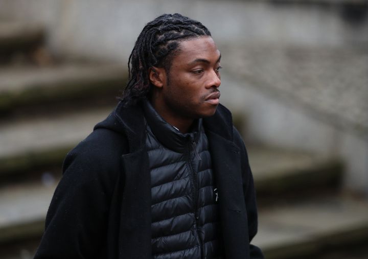 Ceon Broughton arrives at Winchester Crown Court where he is charged in connection with the death of Louella Fletcher-Michie.