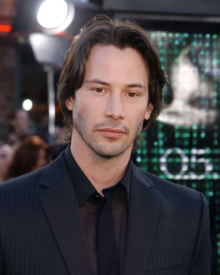 Keanu Reeves during The Matrix Reloaded premiere 