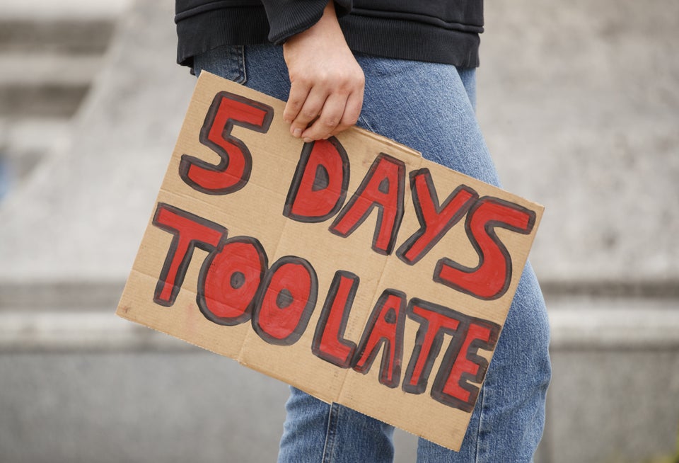 Students take part in a protest in Millennium Square, Leeds, despite the government's U-turn on a policy that saw tens of thousands of A-Level students' results downgraded.