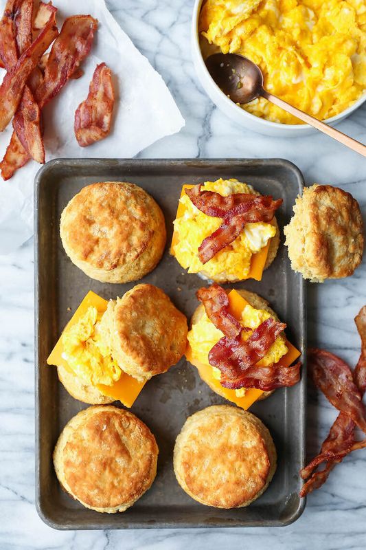 Make-Ahead Breakfast Biscuit Sandwiches from Damn Delicious