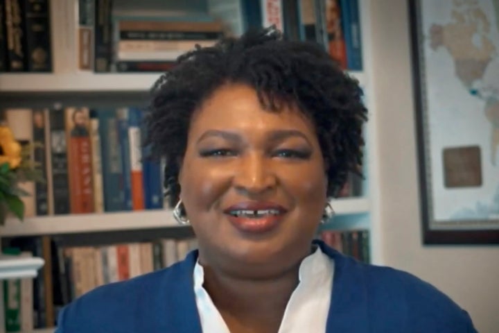 Stacey Abrams was the only keynote speaker at the Democratic National Convention on Tuesday night who spoke uninterrupted for more than a few seconds at a time.