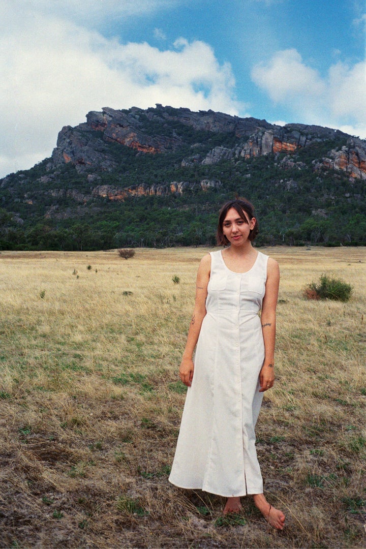 Singer/songwriter Alice Syke on location filming 'Looky Looky Here Comes Cooky' in Gariwerd, Victoria