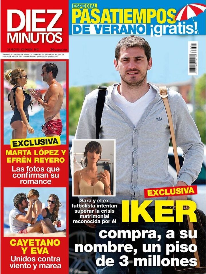 Iker Casillas en la portada de 'Diez minutos'