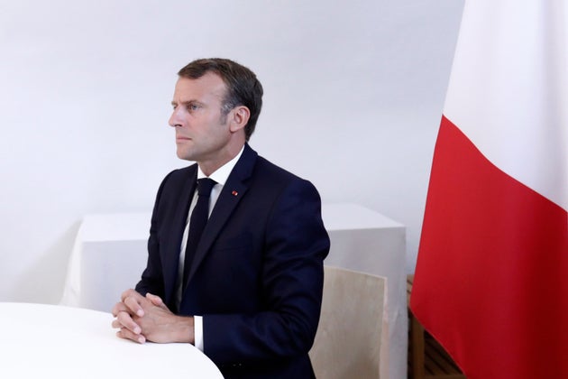 Emmanuel Macron ce 19 août à Brégançon lors d'une visioconférence dédiée...