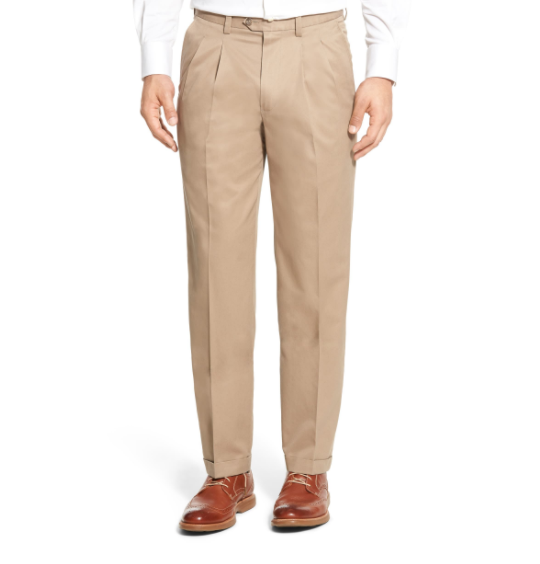 Golden Khaki Cotton Dress Pants - Acustom Apparel