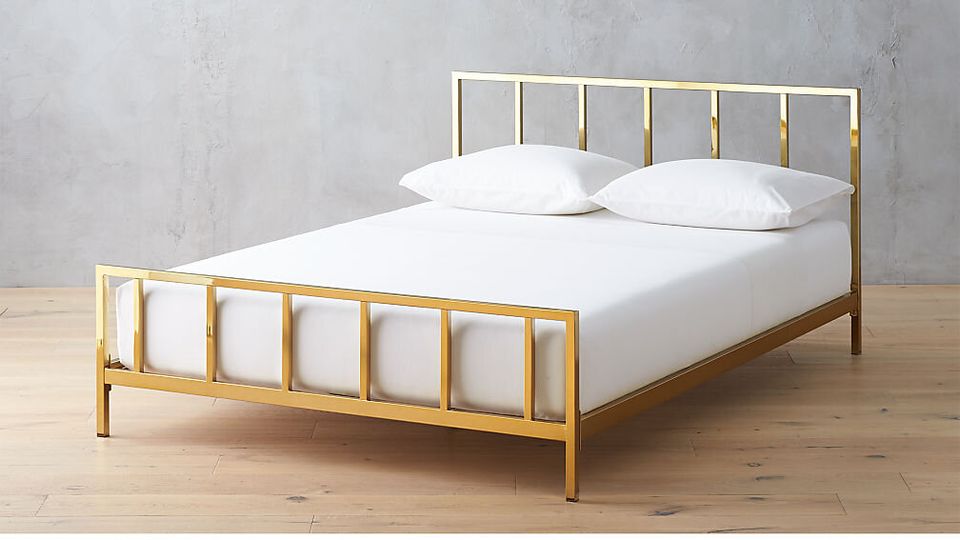 Alluring asian style bed frames The Prettiest Gold Bed Frames For Every Price Point And Style Huffpost Life