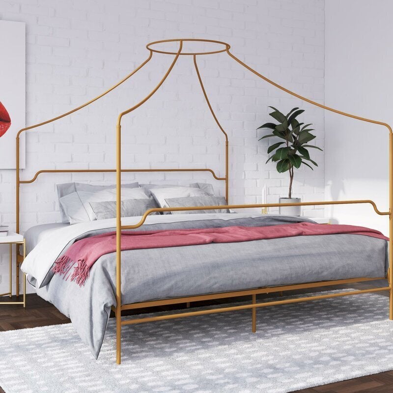 Gold bed frame on sale full size