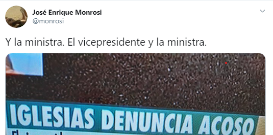 Captura del tuit de Enrique Monrosi.