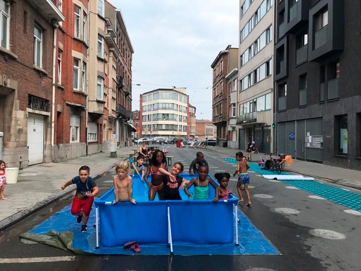 Brussels, Belgium, has recaptured city streets for other uses, including swimming pools for children. So far, American cities have been less ambitious in their responses to coronavirus.