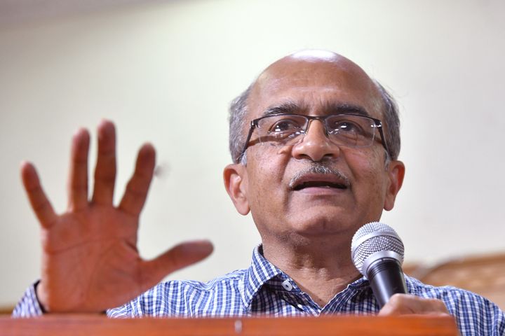 Indian Supreme Court lawyer and anti-corruption activist Prashant Bhushan in a file photo. 