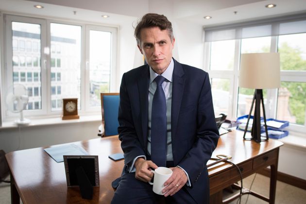 Education secretary Gavin Williamson poses for a photo in his office at the Department of Education