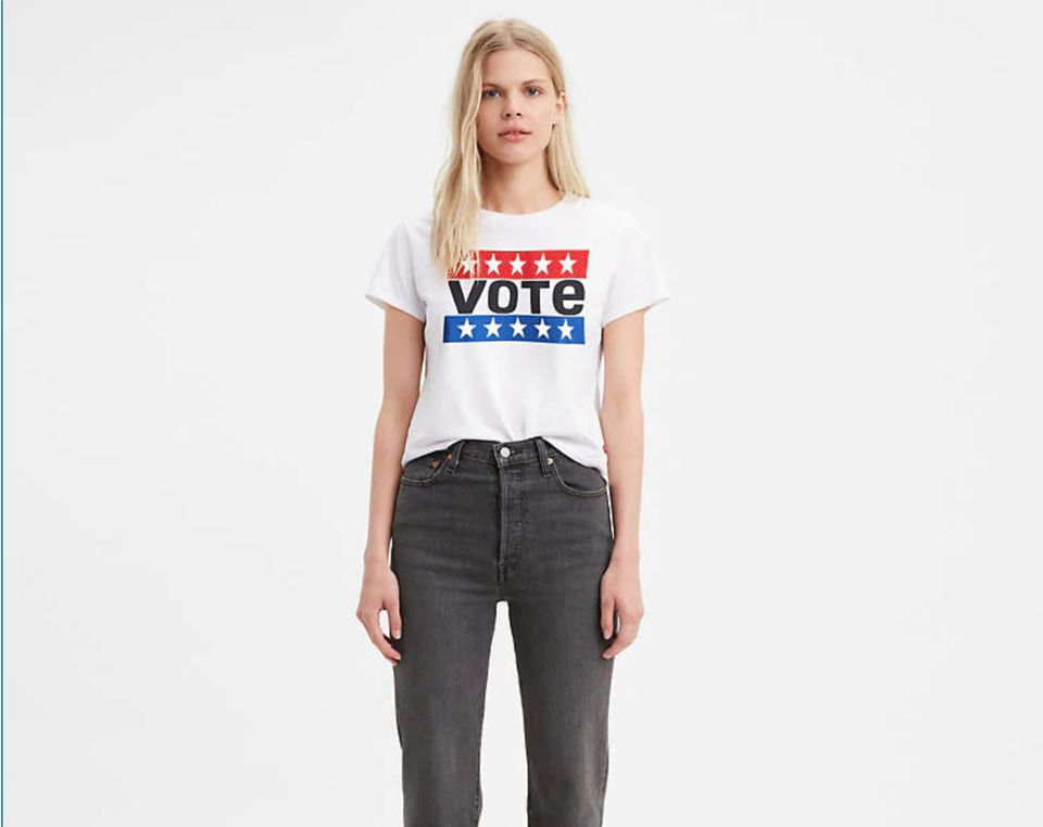 Levi's x Vote Cropped Surf Tee Shirt