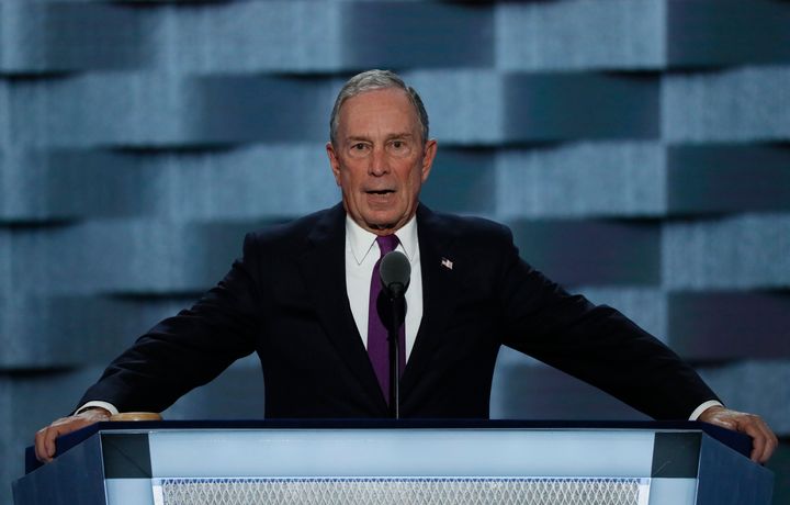 Former New York City Mayor Michael Bloomberg speaks on the third day of the Democratic National Convention in Philadelphia on July 27, 2016.
