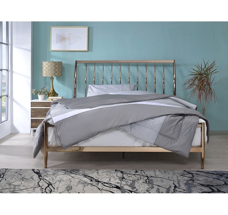 King Size Metal Bed Frame Wayfair : Reigate Standard Bed White Metal