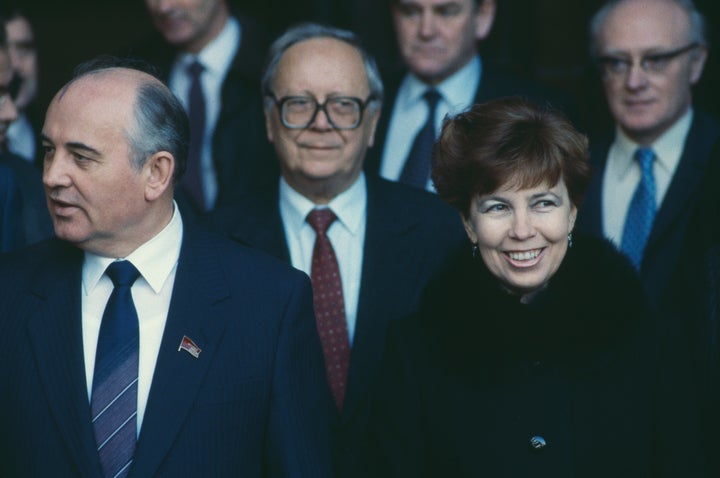 Mikhail and Raisa Gorbachev during his first visit to London in 1984.