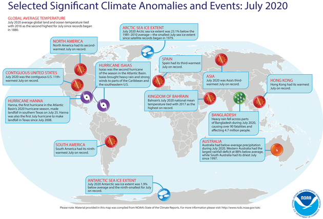 This map from the National Oceanic Atmospheric Administration identifies some of the most significant...