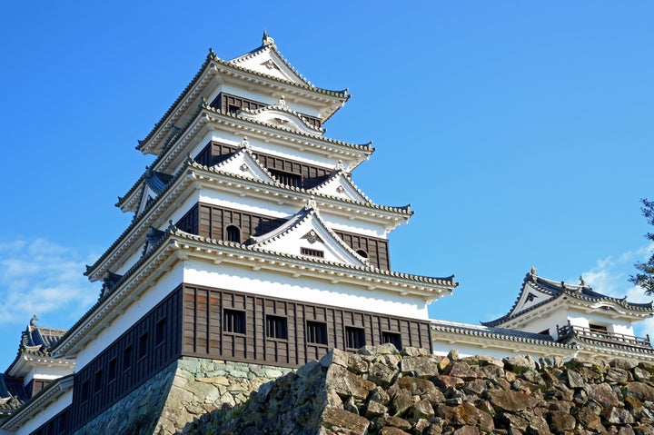 Ozu,Japan-November 23,2019:Main tower of Ozu castle,Ehime prefecture, Japan.