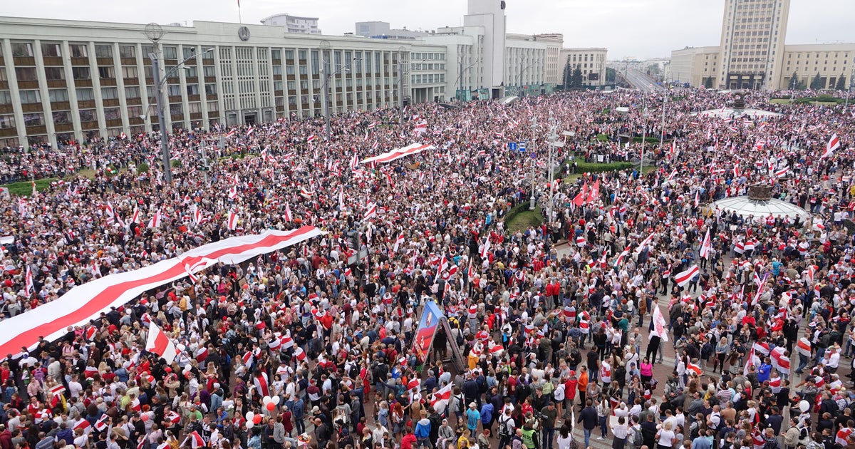 Multitudinaria manifestación en la capital de Bielorrusia contra ...