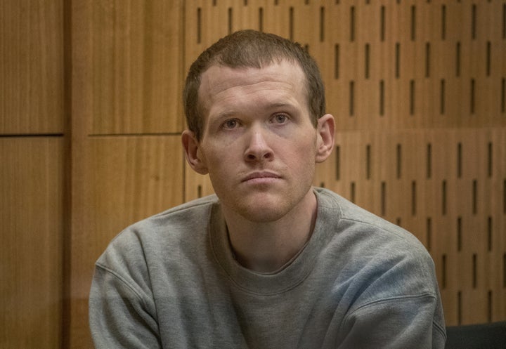 Brenton Tarrant, the gunman who shot and killed worshippers in the Christchurch mosque attacks, is seen during his sentencing at the High Court in Christchurch, New Zealand, August 24, 2020. John Kirk-Anderson/Pool via REUTERS