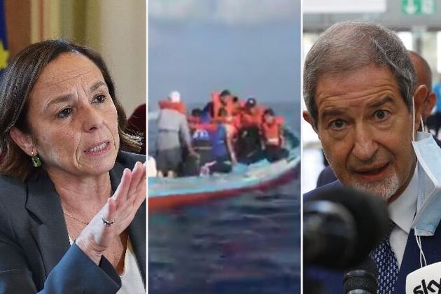 Luciana Lamorgese, un gommone con a bordo dei migranti, Nello