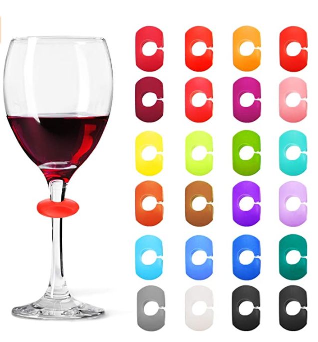 Drink Markers Silicone Glass Markers Party People / Charms set of 12 W