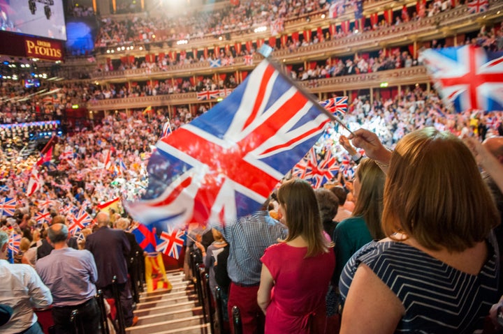 Members of the audience during the Last Night of the Proms at the Royal Albert Hall, London.