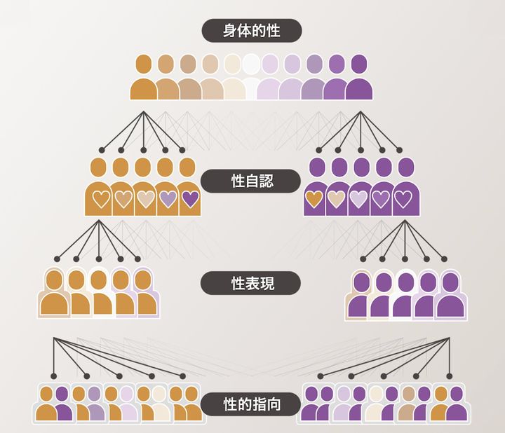 LGBT研修で使用する資料の一部。セクシュアリティを4つの要素から考えるワークショップで使用するという。