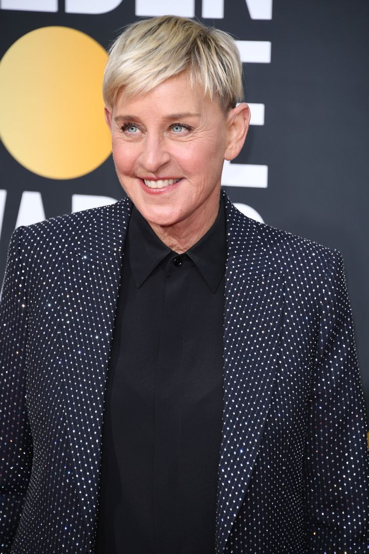 Ellen DeGeneres on the red carpet of the Golden Globes earlier this year