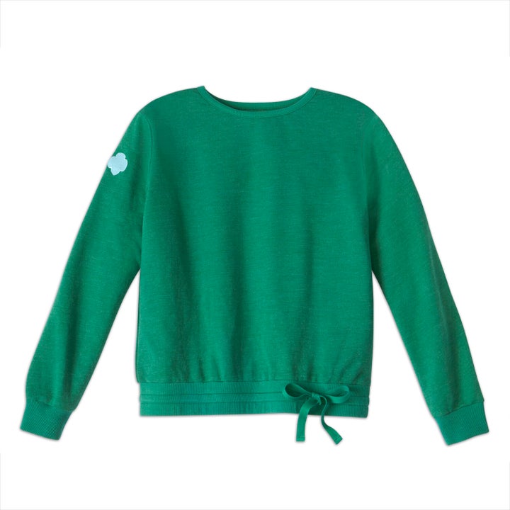 Forest Green French terry drawstring sweatshirt, $34