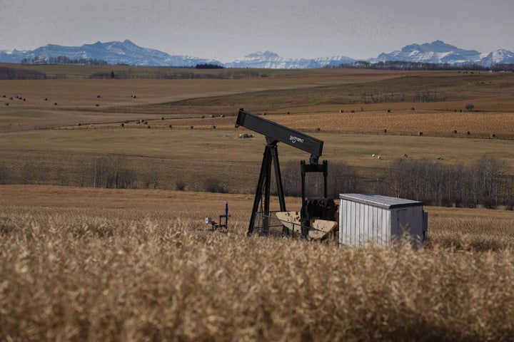 A de-commissioned pump jack is shown at an oil and gas installation near Cremona, Alta. on Oct. 29, 2016. There are tens of thousands of inactive wells across the province that need to be cleaned up.