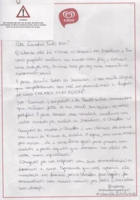 Em carta, empresa se diz inspirada pela mobilização criada pelo pai do Enzo