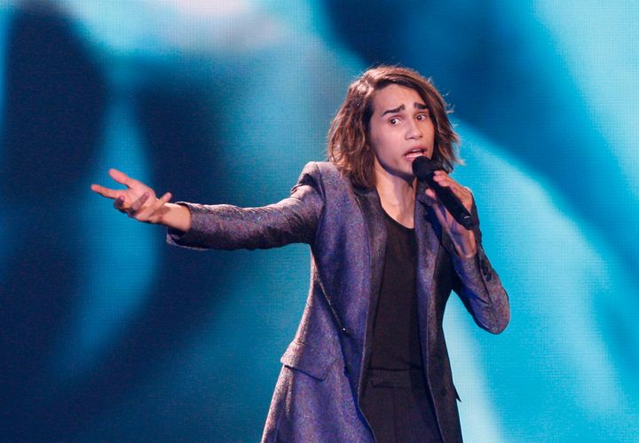 Isaiah Firebrace from Australia performs with the song "Don't Come Easy", during the First Semi Final of the Eurovision Song Contest, in Kiev, Ukraine, 09 May 2017. 