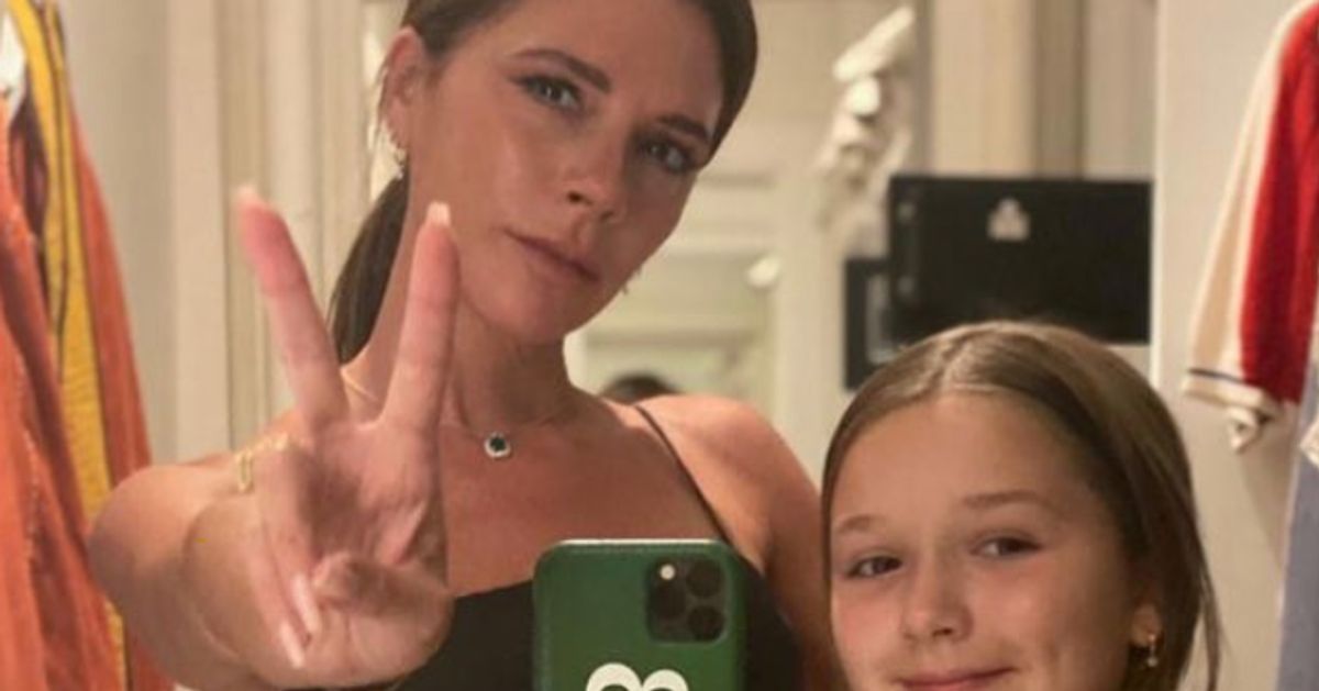 Victoria Beckham Resurrects Posh Spice Persona For Photo Shoot With Daughter Harper Huffpost