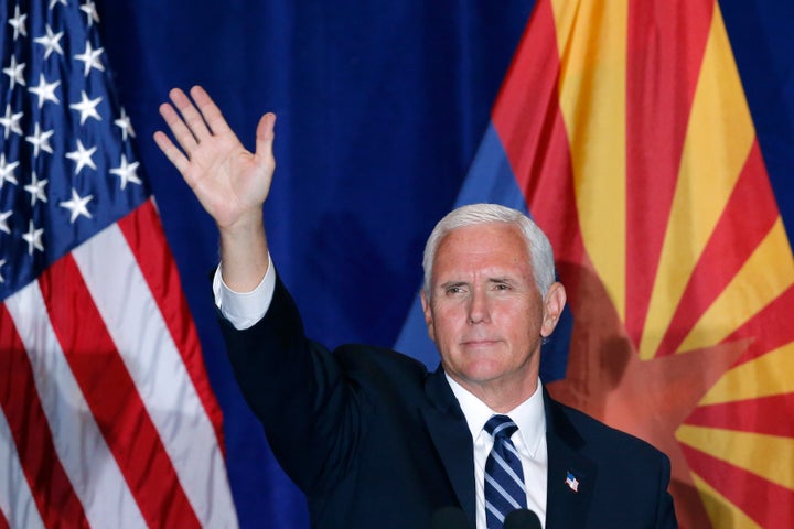 Mike Pence, en un acto de campaña en Mesa, Arizona, en agosto de 2020.