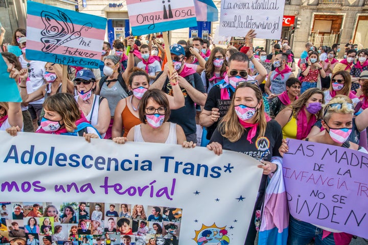 Una manifestación en Madrid por los derechos de las personas transexuales.