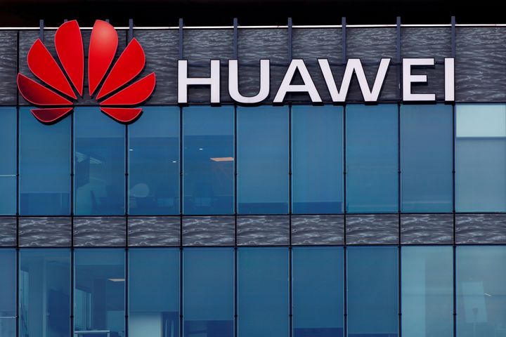 A Huawei Technologies sign is seen here on a building near Paris on July 15, 2020. Canada has been mulling whether to disbar the firm’s next-generation equipment for the better part of two years.