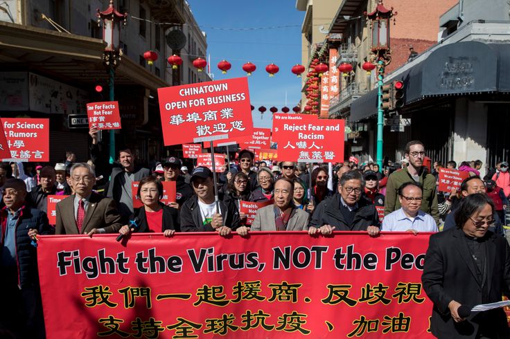 In late February, hundreds of residents of San Francisco's Chinatown community along with local and state officials took to the streets to protest against racism targeting the Chinese community.