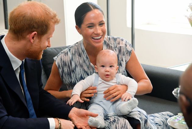 The Duke and Duchess of Sussex with their baby son, Archie Harrison Mountbatten-Windsor. 